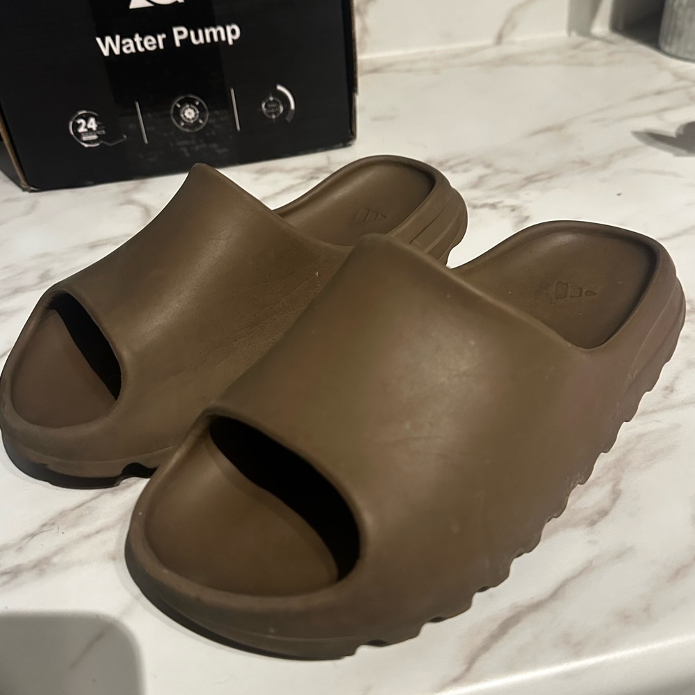 Brown Yeezy Slide Sandals